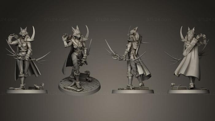 Figurines heroes, monsters and demons (Orc Huntress, STKM_0297) 3D models for cnc